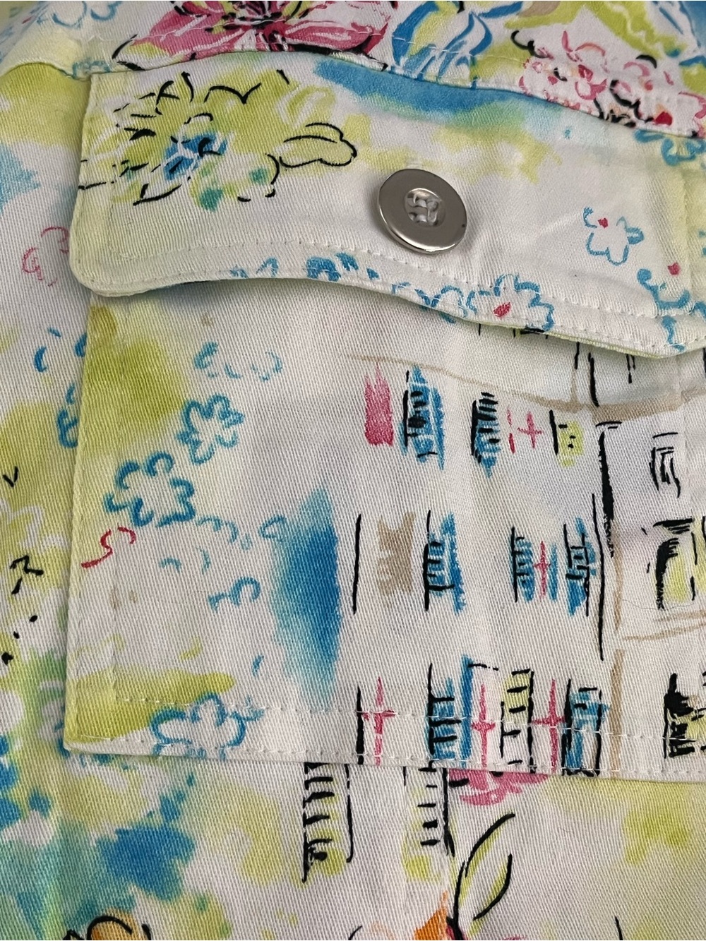 West Palm Scenic View Button-Front Colorful Jacket Resort Wear Size 2X - Picture 6 of 14